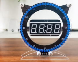 DIY LED Electronic Clock Kits 0.56 inch 4Bit Tube Temperature Alarm Clock Soldering Kits